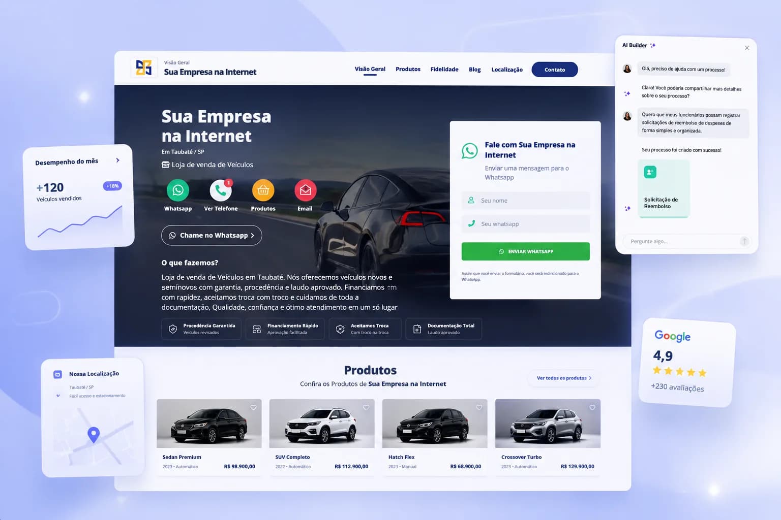 Página Comercial Guia Taubaté