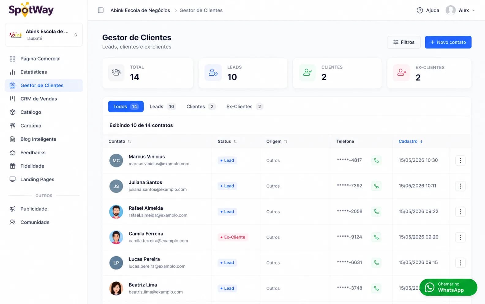 Gestor de Clientes Guia Taubaté